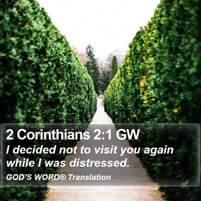2 Corinthians 2:1 GW Bible Verse Image