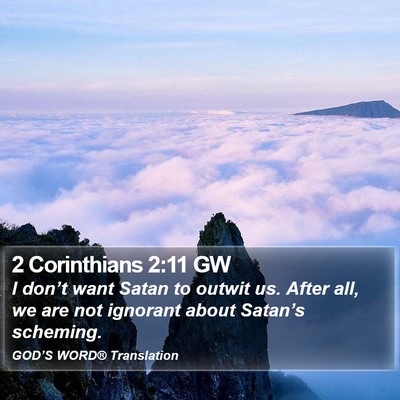 2 Corinthians 2:11 GW Bible Verse Image