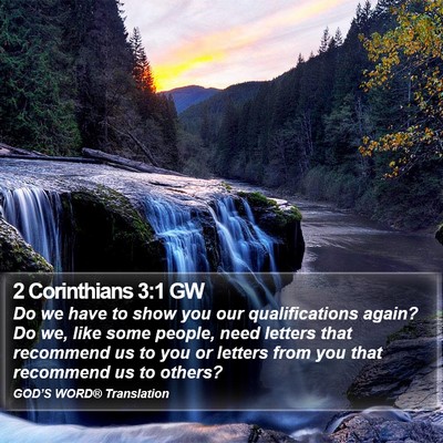 2 Corinthians 3:1 GW Bible Verse Image
