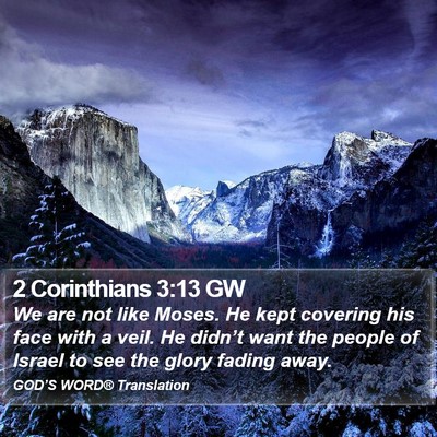 2 Corinthians 3:13 GW Bible Verse Image