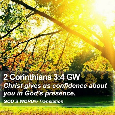 2 Corinthians 3:4 GW Bible Verse Image