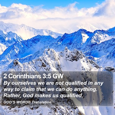 2 Corinthians 3:5 GW Bible Verse Image
