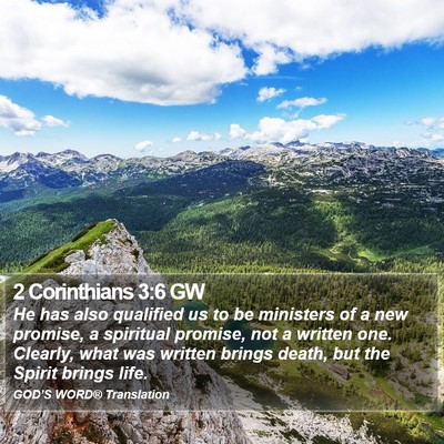 2 Corinthians 3:6 GW Bible Verse Image