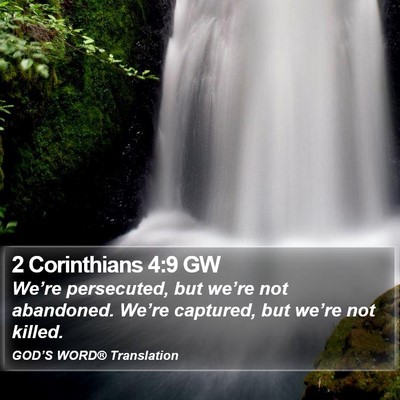2 Corinthians 4:9 GW Bible Verse Image