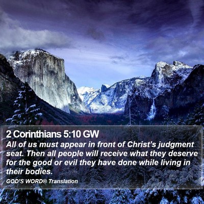 2 Corinthians 5:10 GW Bible Verse Image