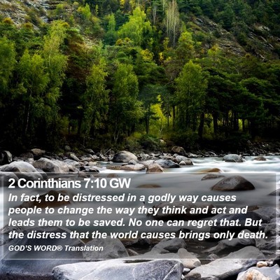 2 Corinthians 7:10 GW Bible Verse Image