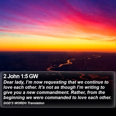 2 John 1:5 GW Bible Verse Image