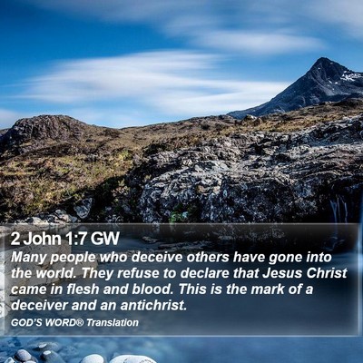 2 John 1:7 GW Bible Verse Image
