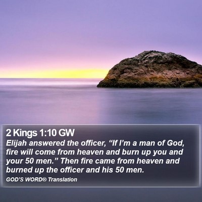 2 Kings 1:10 GW Bible Verse Image