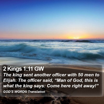 2 Kings 1:11 GW Bible Verse Image