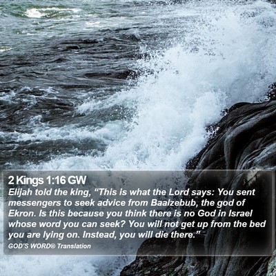 2 Kings 1:16 GW Bible Verse Image