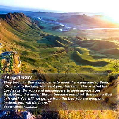 2 Kings 1:6 GW Bible Verse Image