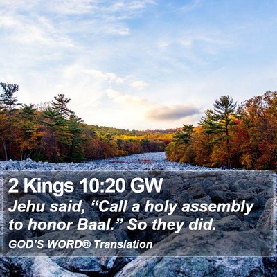 2 Kings 10:20 GW Bible Verse Image