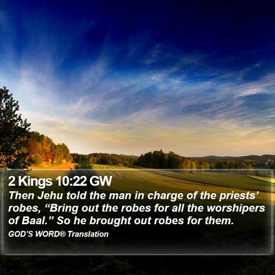 2 Kings 10:22 GW Bible Verse Image