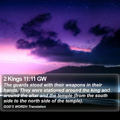 2 Kings 11:11 GW Bible Verse Image