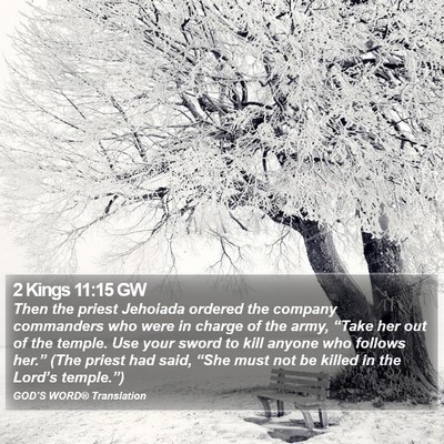 2 Kings 11:15 GW Bible Verse Image