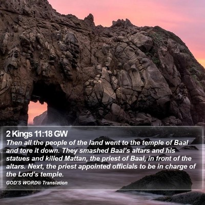 2 Kings 11:18 GW Bible Verse Image