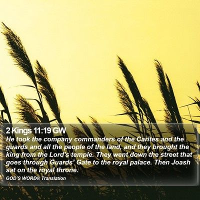 2 Kings 11:19 GW Bible Verse Image