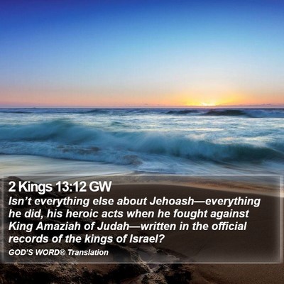 2 Kings 13:12 GW Bible Verse Image