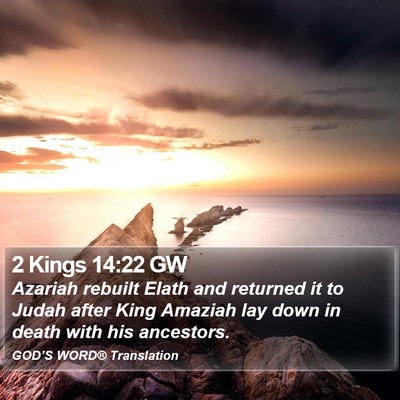 2 Kings 14:22 GW Bible Verse Image