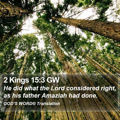 2 Kings 15:3 GW Bible Verse Image