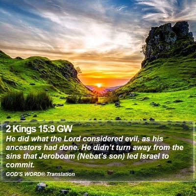 2 Kings 15:9 GW Bible Verse Image
