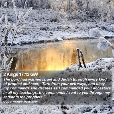 2 Kings 17:13 GW Bible Verse Image