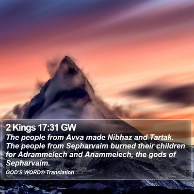2 Kings 17:31 GW Bible Verse Image