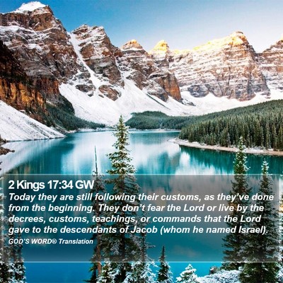 2 Kings 17:34 GW Bible Verse Image