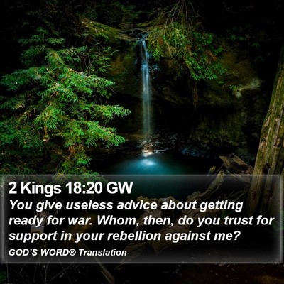 2 Kings 18:20 GW Bible Verse Image