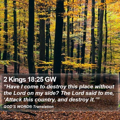 2 Kings 18:25 GW Bible Verse Image