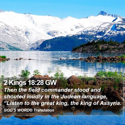 2 Kings 18:28 GW Bible Verse Image