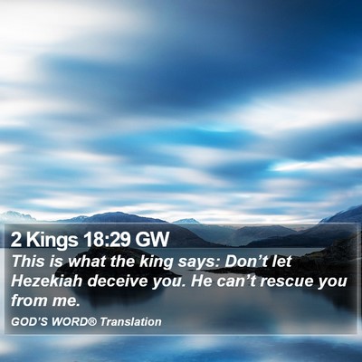 2 Kings 18:29 GW Bible Verse Image