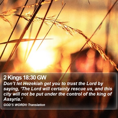 2 Kings 18:30 GW Bible Verse Image