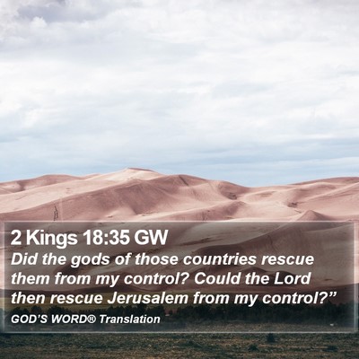 2 Kings 18:35 GW Bible Verse Image