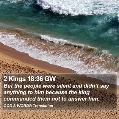 2 Kings 18:36 GW Bible Verse Image