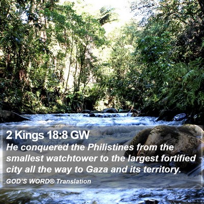 2 Kings 18:8 GW Bible Verse Image