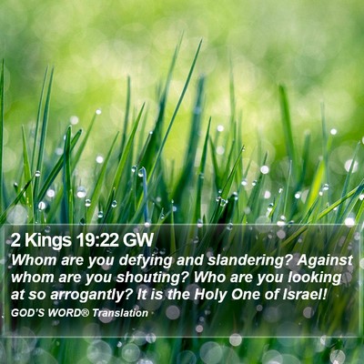 2 Kings 19:22 GW Bible Verse Image