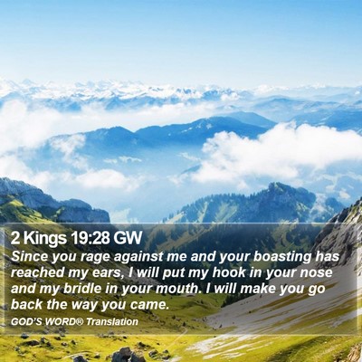 2 Kings 19:28 GW Bible Verse Image