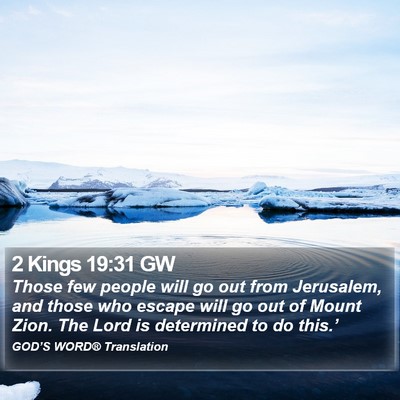 2 Kings 19:31 GW Bible Verse Image