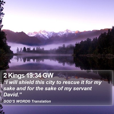 2 Kings 19:34 GW Bible Verse Image