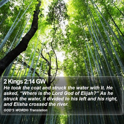 2 Kings 2:14 GW Bible Verse Image