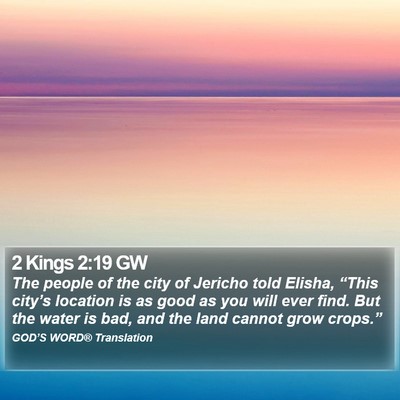 2 Kings 2:19 GW Bible Verse Image