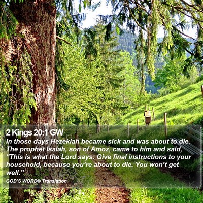 2 Kings 20:1 GW Bible Verse Image