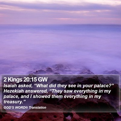 2 Kings 20:15 GW Bible Verse Image
