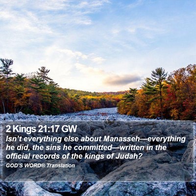 2 Kings 21:17 GW Bible Verse Image