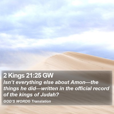 2 Kings 21:25 GW Bible Verse Image