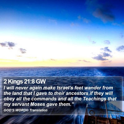 2 Kings 21:8 GW Bible Verse Image