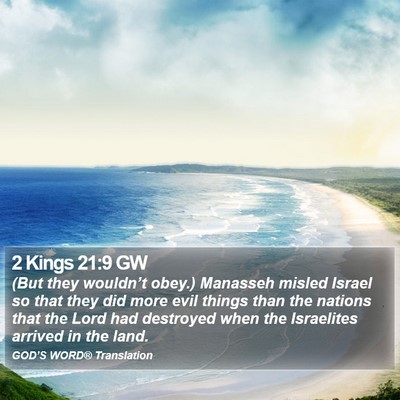 2 Kings 21:9 GW Bible Verse Image