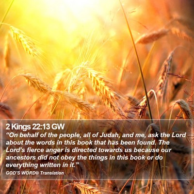 2 Kings 22:13 GW Bible Verse Image